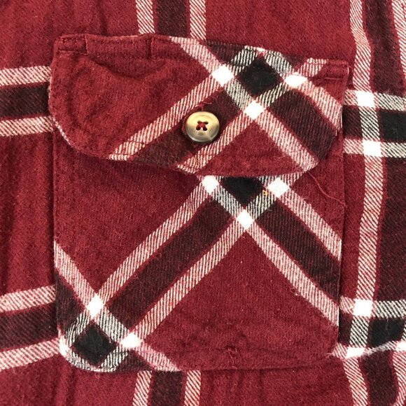 Wrangler Mens Shirt Jacket Small Flannel Red Plaid Sherpa Lined Warm Cozy Winter - Picture 7 of 12